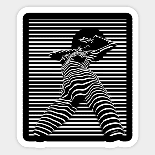 Afro Stripes Modern Art Sticker